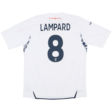 2007-09 England Home Shirt Lampard #8 - 7/10 - (XL)