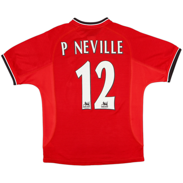 2000-02 Manchester United Home Shirt P.Neville #12 - 7/10 - (L.Boys)