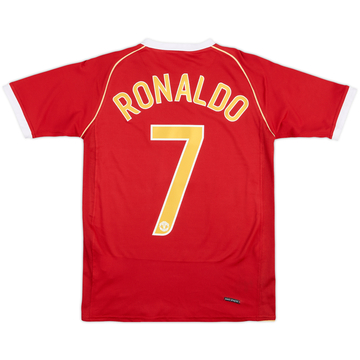 2006-07 Manchester United Home Shirt Ronaldo #7 - 10/10 - (L.Boys)