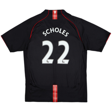 2007-08 Manchester United Away Shirt Scholes #22 - 8/10 - (XL.Boys)