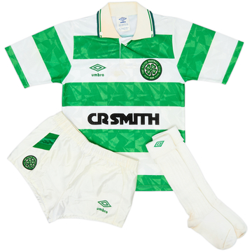 1989-91 Celtic Home Full Kit - 6/10 - (S.Boys)