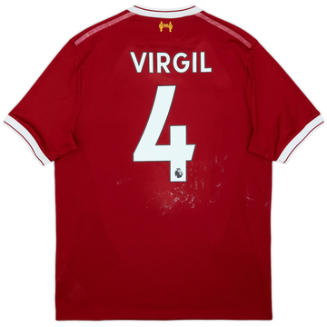 2017-18 Liverpool 125 Years Home Shirt Virgil #4 - 4/10 - (M)