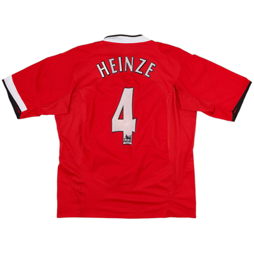 2004-06 Manchester United Home Shirt Heinze #4 - 8/10 - (L)