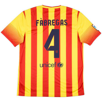 2013-15 Barcelona Away Shirt Fabregas #4 - 10/10 - (L)