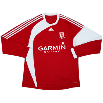 2009-10 Middlesbrough Home L/S Shirt - 8/10 - (XL)