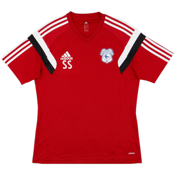 2015-16 Cardiff City Staff Issue adidas Training Shirt - 9/10 - (M)