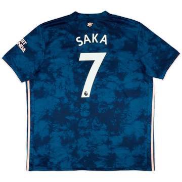 2020-21 Arsenal Third Shirt Saka #7 - 8/10 - (XXL)