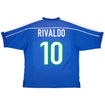 1998-00 Brazil Away Shirt Rivaldo #10 - 9/10 - (L)
