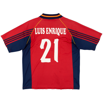 1998-99 Spain Home Shirt Luis Enrique #21 - 8/10 - (L/XL)