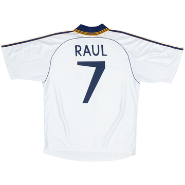 1998-00 Real Madrid Home Shirt Raul #7 - 8/10 - (L)