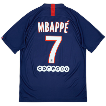 2019-20 Paris Saint-Germain Home Shirt Mbappe #7 - 5/10 - (M)