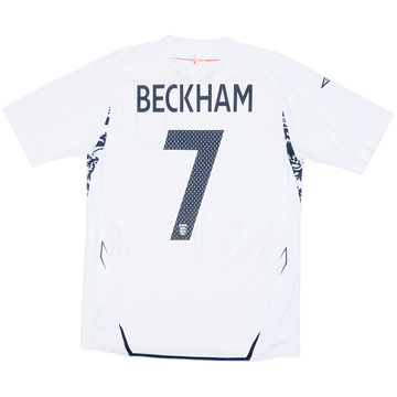 2007-09 England Home Shirt Beckham #7 - 6/10 - (S)