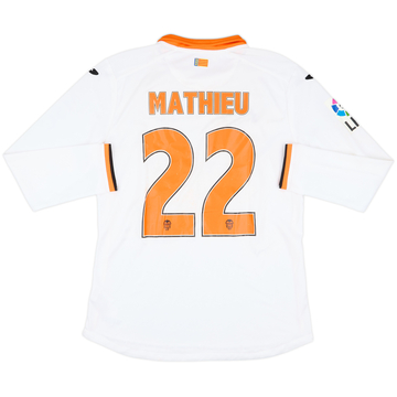 2013-14 Valencia Home L/S Shirt Mathieu #22 - 7/10 - (M)