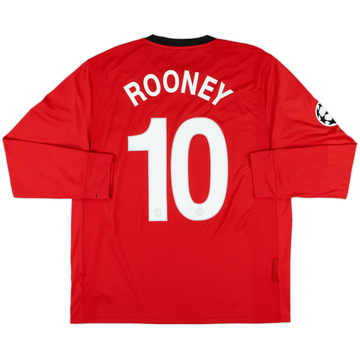 2009-10 Manchester United Home L/S Shirt Rooney #10 - 7/10 - (L)