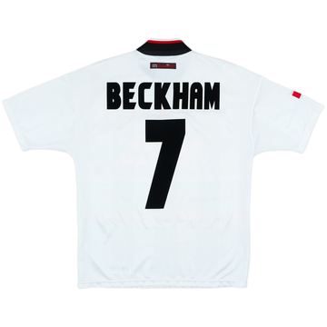 1997-99 Manchester United Away Shirt Beckham #7 - 8/10 - (Y)