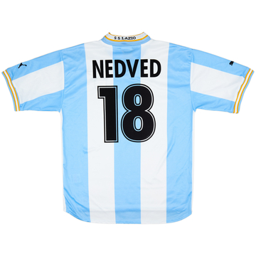 1999-00 Lazio European Home Shirt Nedved #18 - 6/10 - (XL)