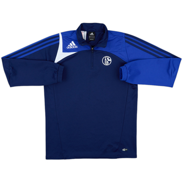 2007-08 Schalke adidas 1/4 Zip Drill Top - 7/10 - (XL.Boys)