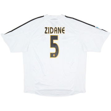 2004-05 Real Madrid Home Shirt Zidane #5 - 7/10 - (XXL)