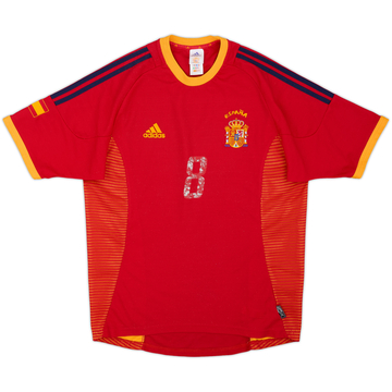 2002-04 Spain Home Shirt #8 - 4/10 - (M)
