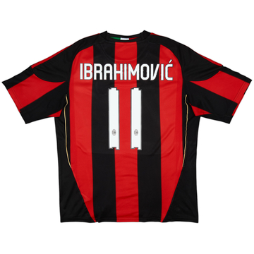 2010-11 AC Milan Home Shirt Ibrahimovic #11 - 7/10 - (L)