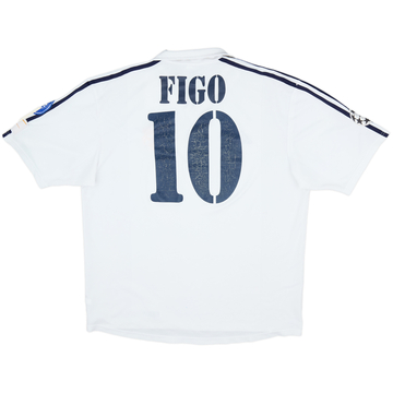 2001 Real Madrid Home Shirt Figo #10 - 6/10 - (XL)