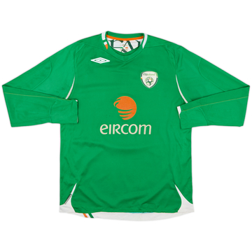 2006-08 Ireland Home L/S Shirt - 6/10 - (L)