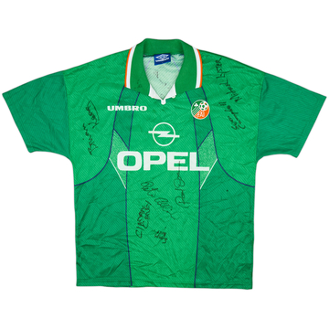 1994-95 Ireland Signed Home Shirt - 6/10 - (L)