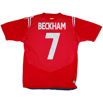 2004-06 England Away Shirt Beckham #7 - 5/10 - (L)