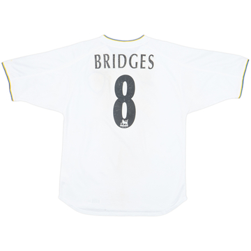2000-02 Leeds United Home Shirt Bridges #8 - 5/10 - (S)