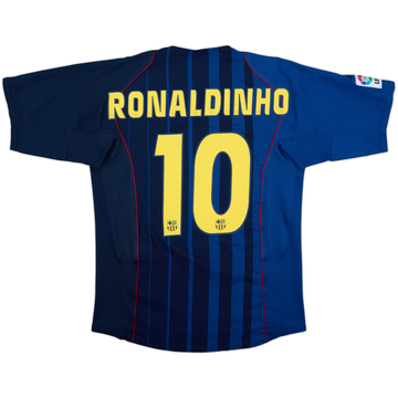 2004-05 Barcelona Away Shirt Ronaldinho #10 - 8/10 - (M)