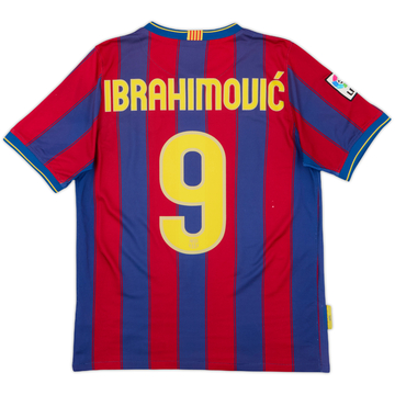 2009-10 Barcelona Home Shirt Ibrahimovic #9 - 5/10 - (S)