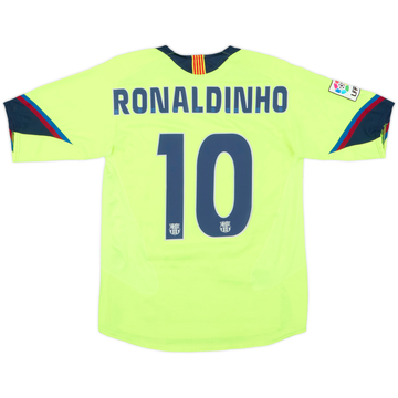 2005-06 Barcelona Away Shirt Ronaldinho #10 - 7/10 - (S)