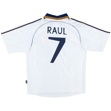 1998-00 Real Madrid Home Shirt Raul #7 - 10/10 - (L)