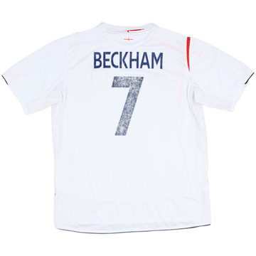 2005-07 Inglaterra Camiseta Local Beckham #7 - 5/10 - (XL)