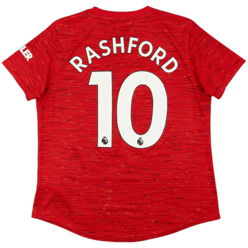 2020-21 Manchester United Home Shirt Rashford #10 - 6/10 - (Women's L)