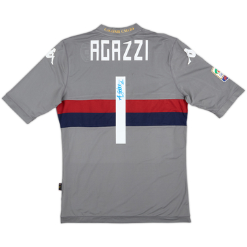 2013-14 Cagliari Match Issue Signed GK S/S Shirt Agazzi #1