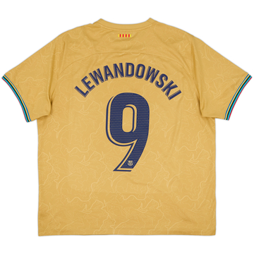 2022-23 Barcelona Away Shirt Lewandowski #9 - 8/10 - (XL)