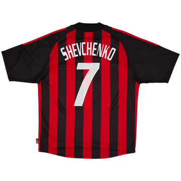 2002-03 AC Milan Home Shirt Shevchenko #7 - 8/10 - (L)