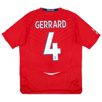 2008-10 England Away Shirt Gerrard #4 - 6/10 - (L)