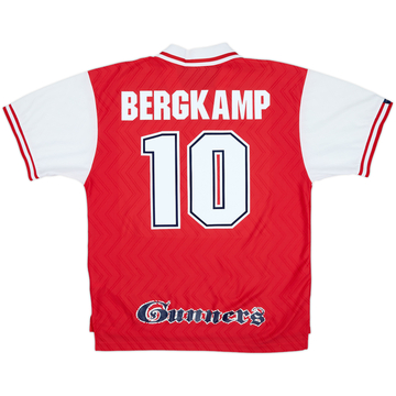 1996-98 Arsenal Home Shirt Bergkamp #10 - 8/10 - (XL)