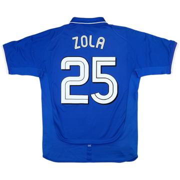 2001-03 Chelsea Home Shirt Zola #25 - 8/10 - (L)