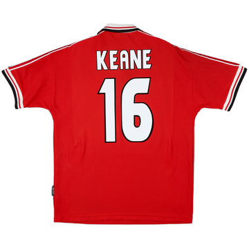 1998-00 Manchester United Home Shirt Keane #16 - 8/10 - (L)