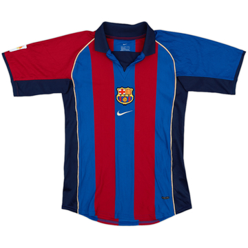 2001-02 Barcelona Home Shirt - 10/10 - (L.Boys)