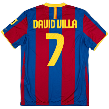 2010-11 Barcelona Home Shirt David Villa #7 - 8/10 - (L)