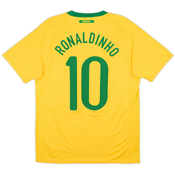 2010-11 Brazil Home Shirt Ronaldinho #10 - 7/10 - (M)