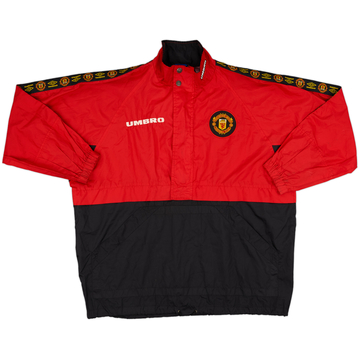 1996-97 Manchester United Umbro 1/2 Zip Drill Top - 8/10 - (L)