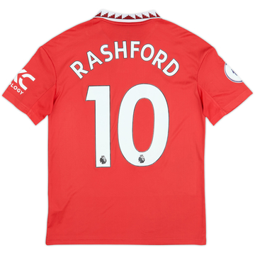 2022-23 Manchester United Home Shirt Rashford #10 - 8/10 - (L.Boys)