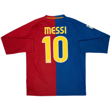 Camiseta de local de manga larga del Barcelona 2008-09 Messi #10 - 5/10 - (L)