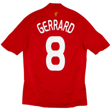 2008-10 Liverpool Home Shirt Gerrard #8 - 7/10 - (S)