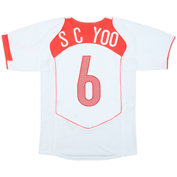 2004-06 South Korea Away Shirt S C Yoo #6 - 8/10 - (XL.Boys)